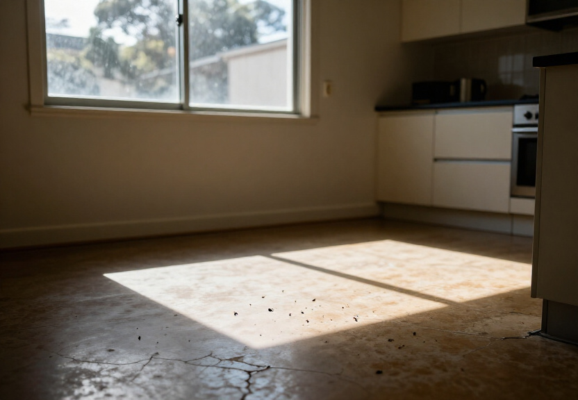 Cockroach infestation in a Sans Souci kitchen before treatment